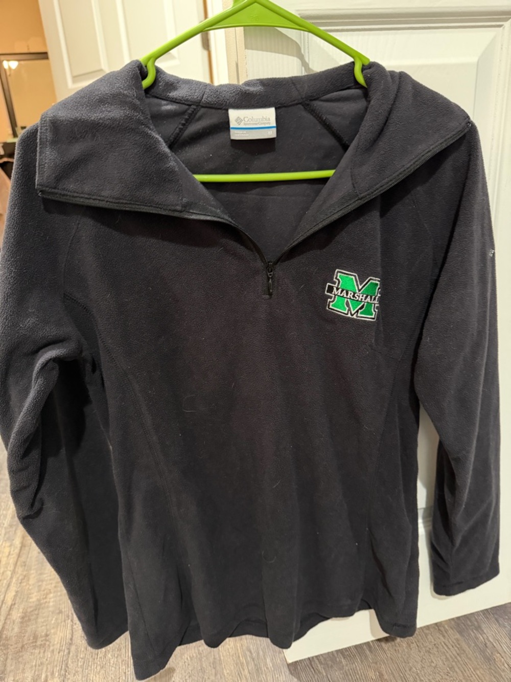 Columbia Black Marshall University 1/4 Zip Fleece Pullover